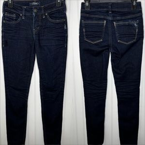 Silver Aiko Skinny Dark Wash Jeans Size 24